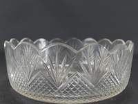 Antieke kristallen puddingschaal (laat 19de eeuw) - afbeelding 2 van  5