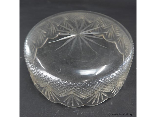Antieke kristallen puddingschaal (laat 19de eeuw) - afbeelding 5 van  5