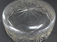 Antieke kristallen puddingschaal (laat 19de eeuw) - afbeelding 5 van  5