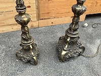 Antieke lamp & staande asbak - neobarok stijl - 1890-1920 - afbeelding 2 van  6