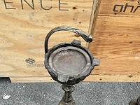 Antieke lamp & staande asbak - neobarok stijl - 1890-1920 - afbeelding 4 van  6