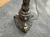 Antieke lamp & staande asbak - neobarok stijl - 1890-1920 - afbeelding 5 van  6