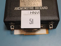 Antieke mechanische windsnelheidsmeter / anemometer in koffer. - afbeelding 2 van  2