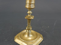 Antieke messing of bronzen kandelaar in lodewijk xiv-stijl - afbeelding 1 van  5