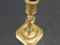 Antieke messing of bronzen kandelaar in lodewijk xiv-stijl - afbeelding 3 van  5
