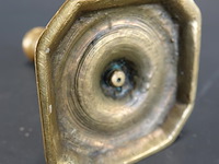 Antieke messing of bronzen kandelaar in lodewijk xiv-stijl - afbeelding 5 van  5