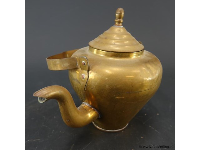 Antieke messing peerketel - afbeelding 3 van  5
