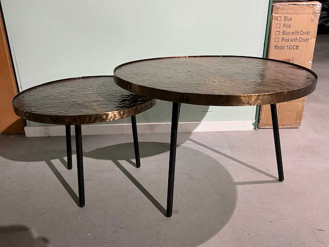 Antieke messing salontafel - afbeelding 2 van  5