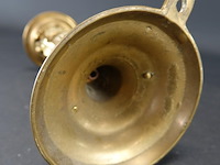 Antieke messing scheepswandkandelaar met een cardanische ophanging. - afbeelding 5 van  5