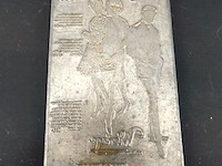 Antieke metalen drukplaat