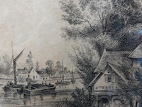 Antieke potloodtekening - afbeelding 3 van  5