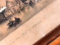 Antieke prent geigt op het oude hoofd te rotterdam - afbeelding 2 van  5