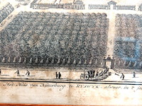 Antieke prent van het huis ter nieuburch in rijswijk, bekend als de locatie waar in 1697 de vrede van rijswijk werd gesloten. - afbeelding 4 van  5
