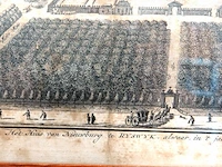 Antieke prent van het huis ter nieuburch in rijswijk, bekend als de locatie waar in 1697 de vrede van rijswijk werd gesloten. - afbeelding 4 van  5
