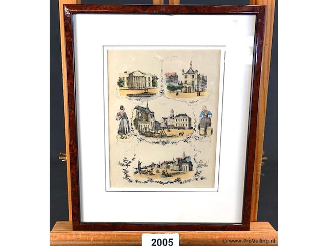 Antieke prent - afbeelding 1 van  5