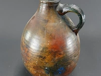 Antieke redware aardewerk kruik - afbeelding 2 van  5