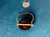 Antieke ring met 10kt goud markering - afbeelding 1 van  8