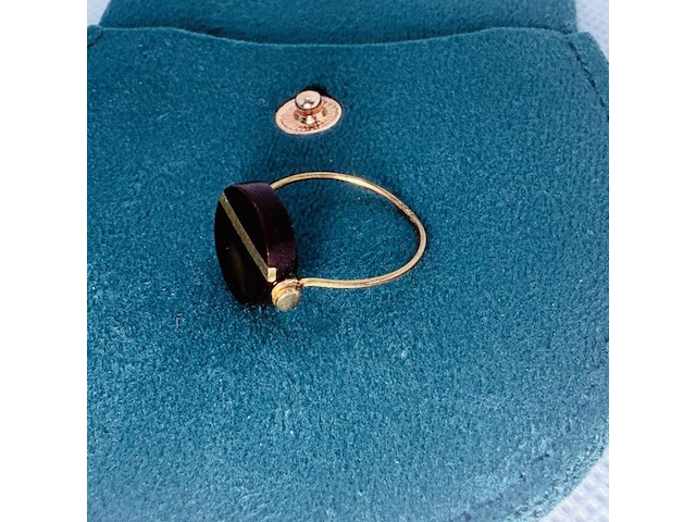 Antieke ring met 10kt goud markering - afbeelding 5 van  8