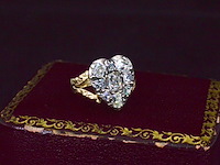 Antieke ring met oud geslepen diamanten - afbeelding 2 van  8