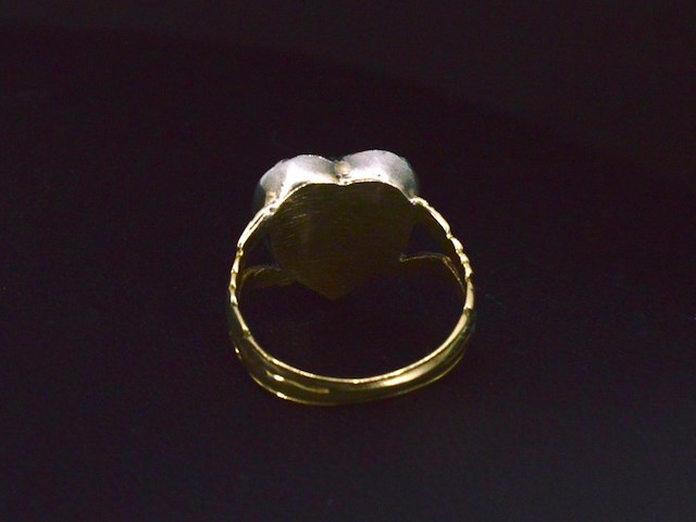 Antieke ring met oud geslepen diamanten - afbeelding 6 van  8