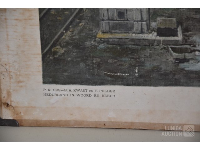 Antieke schoolplaat kolenmijn - afbeelding 3 van  8