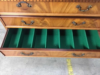 Antieke secretaire bureau kast/boekenkast - afbeelding 6 van  18