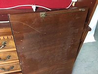 Antieke secretaire bureau kast/boekenkast - afbeelding 4 van  16