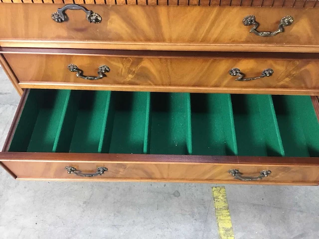 Antieke secretaire bureau kast/boekenkast - afbeelding 13 van  16