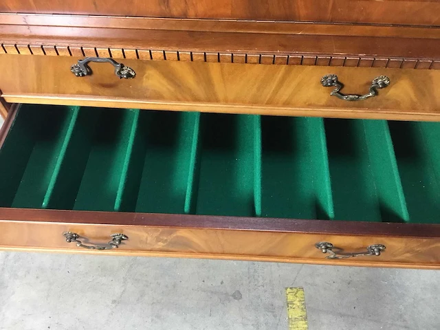 Antieke secretaire bureau kast/boekenkast - afbeelding 14 van  16