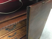 Antieke secretaire bureau kast/boekenkast - afbeelding 4 van  15
