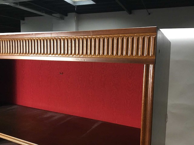Antieke secretaire bureau kast/boekenkast - afbeelding 5 van  15