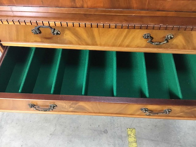 Antieke secretaire bureau kast/boekenkast - afbeelding 13 van  15