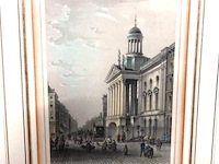 Antieke staalgravure van het stadhuis in rotterdam - afbeelding 2 van  5