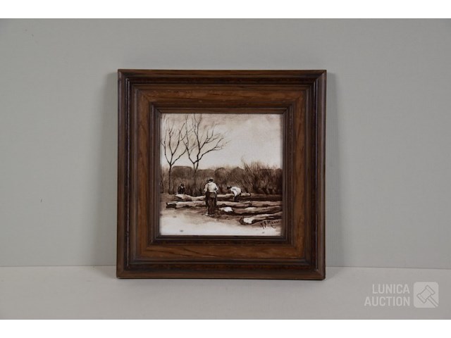 Antieke tegelplaat - afbeelding 1 van  6