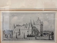 Antieke tekening (ca. 1800/1850) kasteel hernen - afbeelding 2 van  5