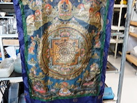Antieke tibetaanse thangka mandala - afbeelding 2 van  5