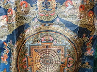Antieke tibetaanse thangka mandala - afbeelding 3 van  5