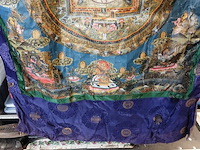 Antieke tibetaanse thangka mandala - afbeelding 4 van  5