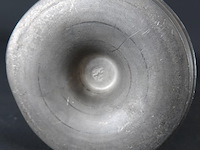 Antieke tinnen kandelaar - afbeelding 5 van  5