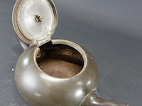 Antieke tinnen theepot - afbeelding 4 van  5