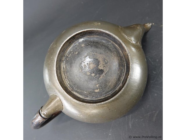 Antieke tinnen theepot - afbeelding 5 van  5