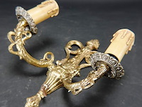 Antieke vergulde elektrische gemaakte wand kandelaar - afbeelding 1 van  5