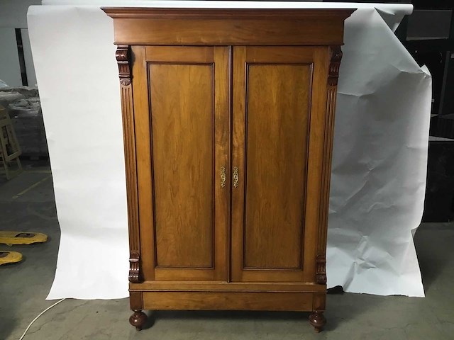 Antieke vertiko highboard kast - linnenkast - afbeelding 4 van  8