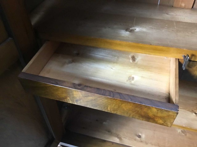 Antieke vertiko highboard kast - linnenkast - afbeelding 1 van  1