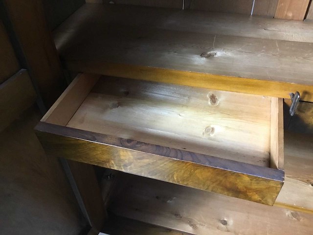 Antieke vertiko highboard kast - linnenkast - afbeelding 4 van  10