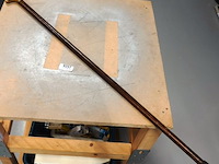 Antieke wandelstok met amber/jade?. handvat - afbeelding 1 van  5