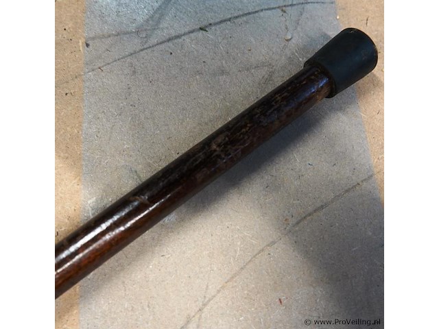 Antieke wandelstok met amber/jade?. handvat - afbeelding 5 van  5