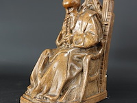 Antieke wijze in gips als boekensteun - afbeelding 2 van  5