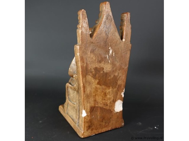 Antieke wijze in gips als boekensteun - afbeelding 4 van  5