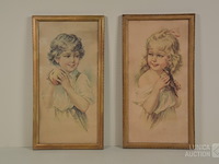 Antieke zeefdruk - afbeelding 2 van  4